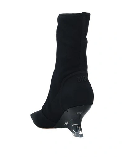 Shop Dior Woman Ankle Boots Black Size 7.5 Textile Fibers