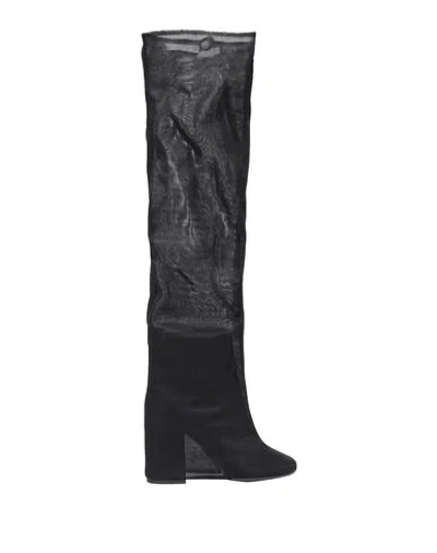 Shop Mm6 Maison Margiela Knee Boots In Black