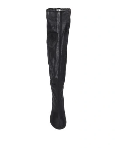 Shop Mm6 Maison Margiela Knee Boots In Black