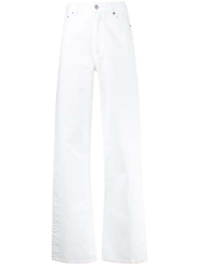 Shop Fenty Denim Baggy Pants With Slits In White