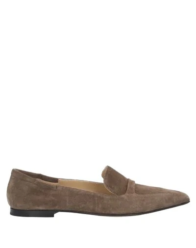 Shop Pomme D'or Loafers In Khaki