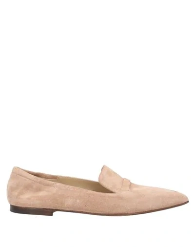 Shop Pomme D'or Loafers In Pale Pink