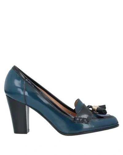 Shop Deimille Loafers In Dark Blue