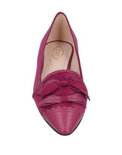 Tod's Ballet Flats In Red