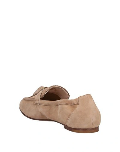 Tod's Woman Loafers Beige Size 6.5 Leather In Beige