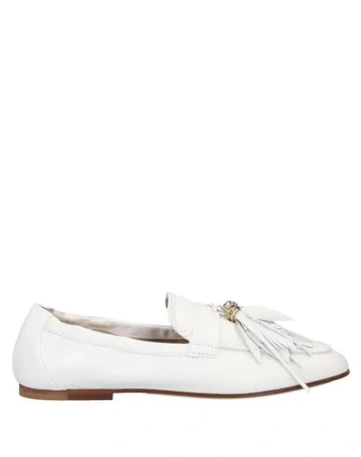 Shop Tod's Woman Loafers White Size 7 Soft Leather