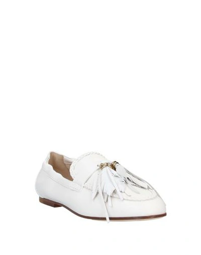 Shop Tod's Woman Loafers White Size 7 Soft Leather