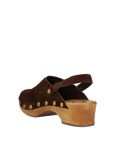 Shop Tory Burch Woman Mules & Clogs Brown Size 10.5 Soft Leather