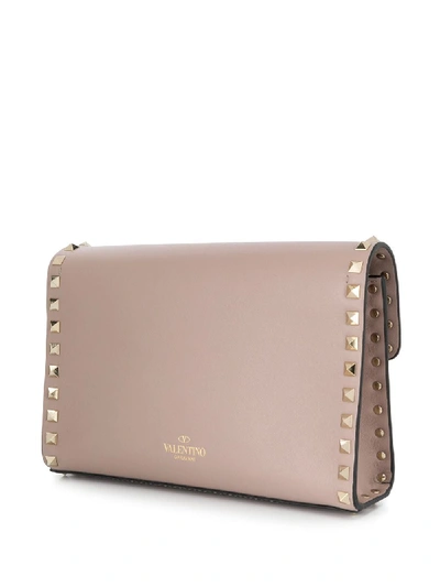 Shop Valentino Rockstud Small Leather Shoulder Bag In Pink
