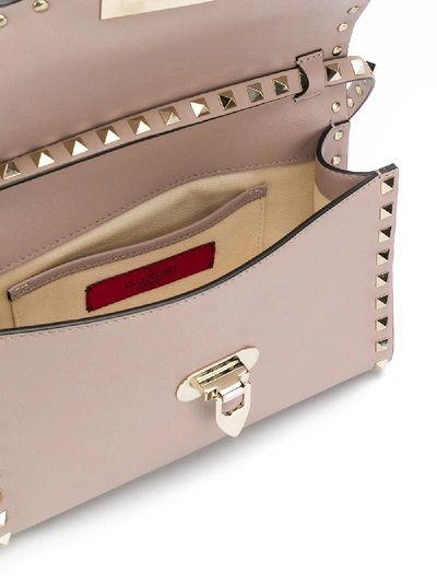 Shop Valentino Rockstud Small Leather Shoulder Bag In Pink