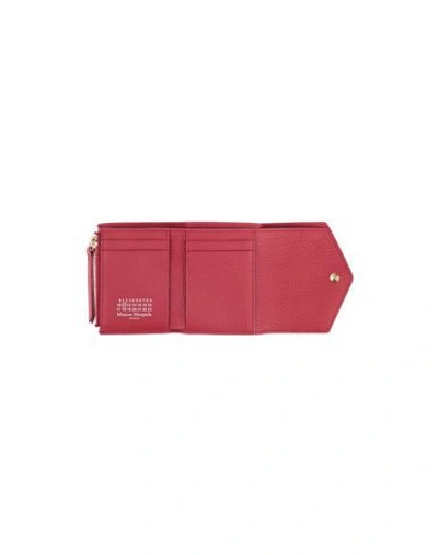 Shop Maison Margiela Wallet In Brick Red