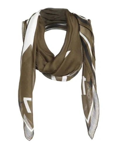 Shop Givenchy Square Scarf In Military Green