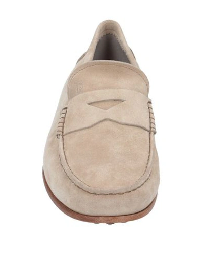 Shop Tod's Loafers In Beige