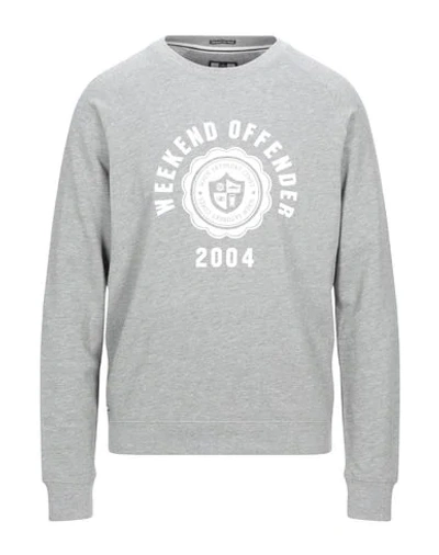 Shop Weekend Offender Sweatshirts In Light Grey