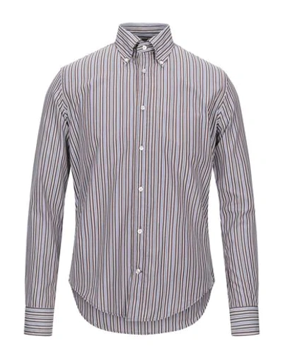 Shop Addiction Striped Shirt In Brown
