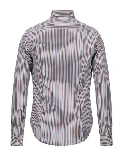 Shop Addiction Striped Shirt In Brown