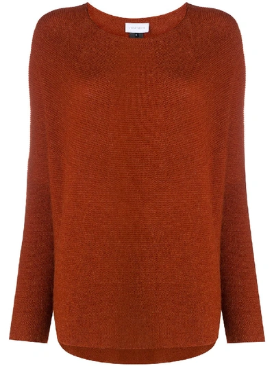 Shop Christian Wijnants Slouchy Crew Neck Jumper In Brown