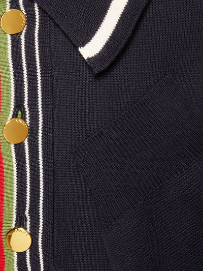 Shop Gucci Cotton Polo Shirt In Blue