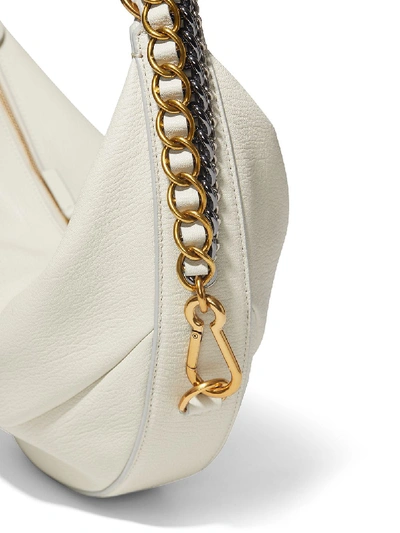Shop Marc Jacobs The Mini Eclipse Leather Clutch In Beige