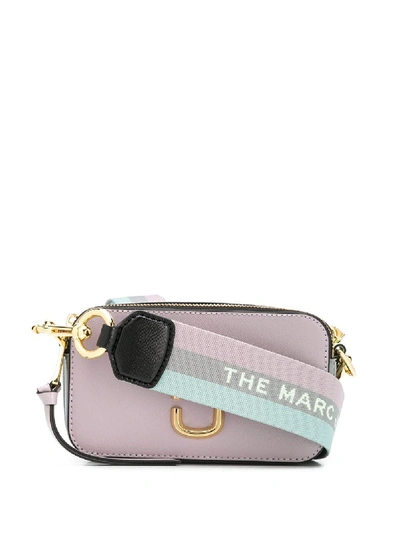 Shop Marc Jacobs Snapshot Leather Crossbody Bag In Violet