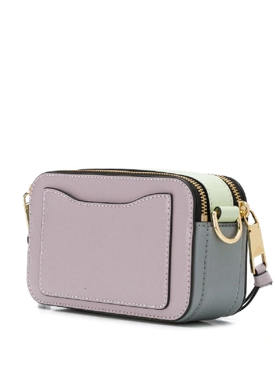 Shop Marc Jacobs Snapshot Leather Crossbody Bag In Violet
