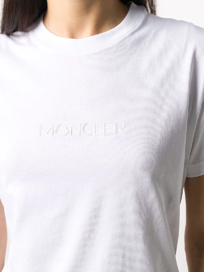 Shop Moncler Cotton T-shirt In White