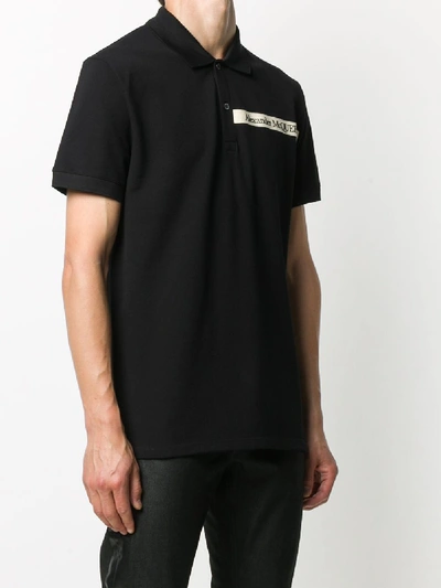 Shop Alexander Mcqueen Cotton Polo Shirt In Black