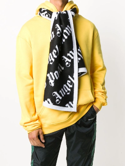 Shop Palm Angels Scarf With Logo In Black