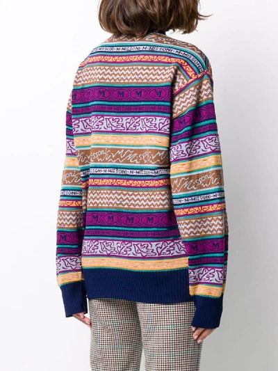 Shop M Missoni Cotton Sweater In Multicolor