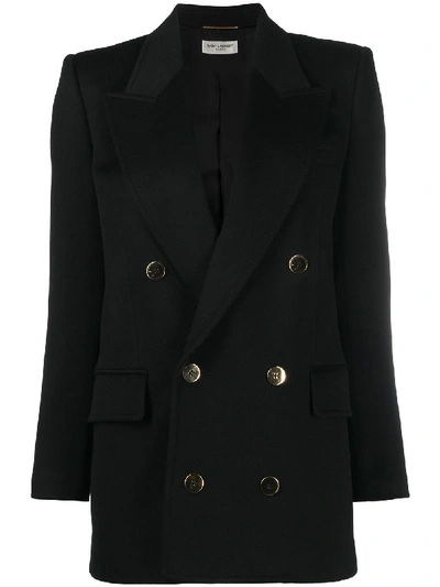 Shop Saint Laurent Cashmere Jacket In Black