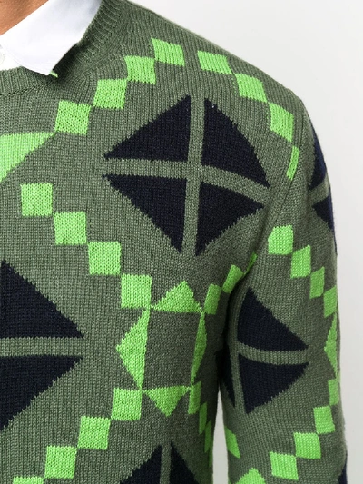 Shop Valentino Crewneck Sweater In Green