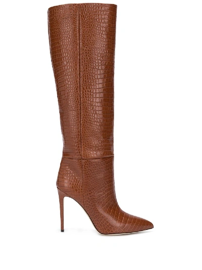 Shop Paris Texas Leather Boots In Brown