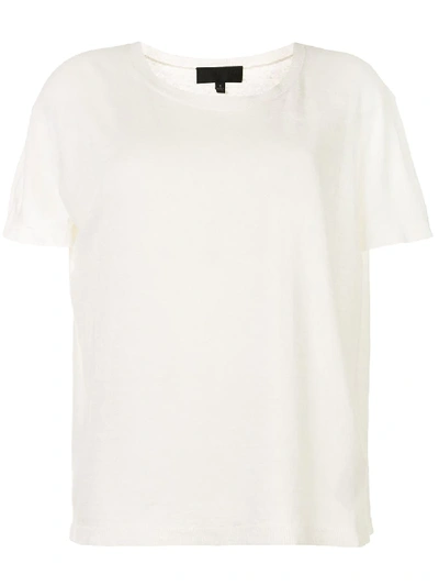 Shop Nili Lotan Fine Knit T-shirt In White