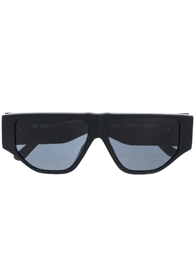 Shop Attico X Linda Farrow Squared Sunglasses In Black