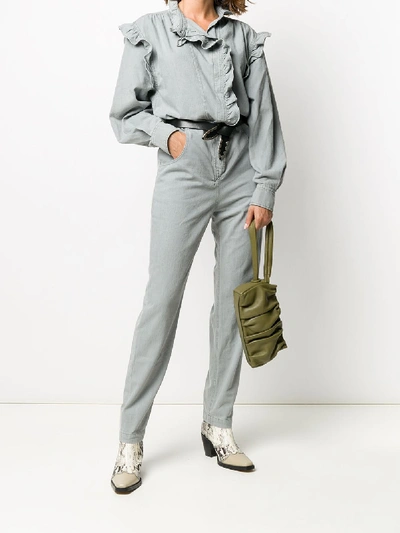 Shop Isabel Marant Étoile Gayle Cotton All-in-one In Grey