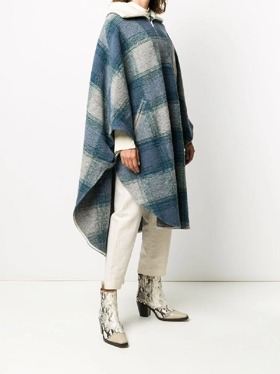 Shop Isabel Marant Étoile Gabin Wool Blanket Coat In Blue