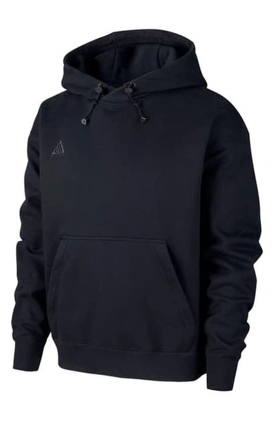 Shop Nike Acg Cotton Blend Hoodie In Black/ Anthracite