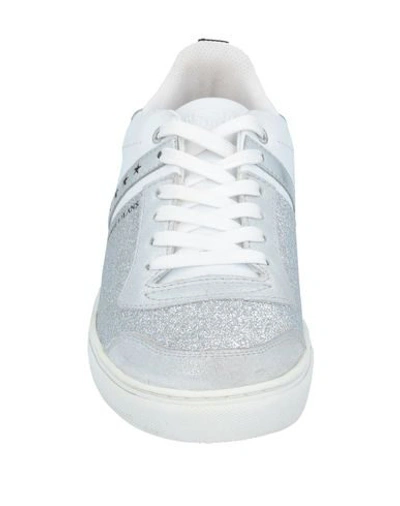 Shop Trussardi Jeans Sneakers In Silver