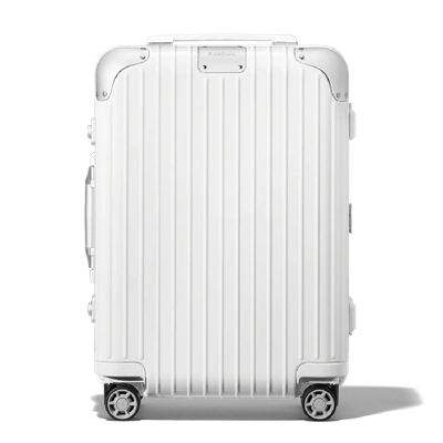 Shop Rimowa Hybrid Cabin S Carry-on Suitcase In White - Polycarbonate - 21,7x15,8x7,9