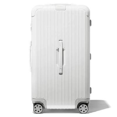 Shop Rimowa Essential Trunk Large Suitcase In White - Polycarbonate - 28,8x17x14,8
