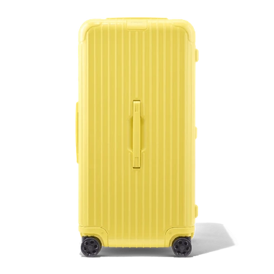 Shop Rimowa Essential Trunk Plus Large Suitcase In Saffron Yellow - Polycarbonate - 31,5x17x14,8