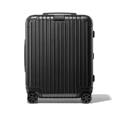 Shop Rimowa Essential Cabin Plus Carry-on Suitcase In Black - Polycarbonate - 22,1x17,8x9,9
