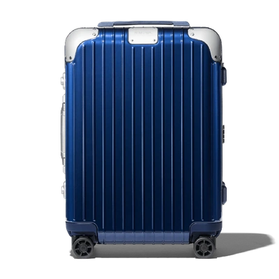 Shop Rimowa Hybrid Cabin S Carry-on Suitcase In Blue - Polycarbonate - 21,7x15,8x7,9
