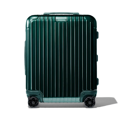 Shop Rimowa Essential Cabin Plus Carry-on Suitcase In Green - Polycarbonate - 22,1x17,8x9,9