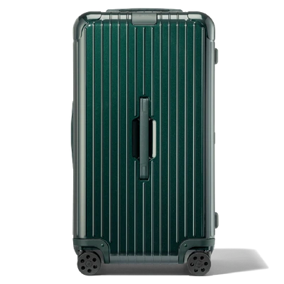Shop Rimowa Essential Trunk Large Suitcase In Green - Polycarbonate - 28,8x17x14,8
