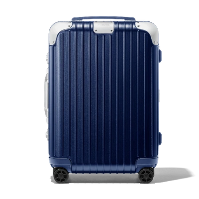 Shop Rimowa Hybrid Cabin Carry-on Suitcase In Matte Blue - Polycarbonate - 21,7x15,8x9,1