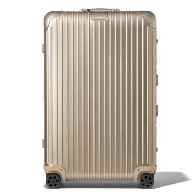 Shop Rimowa Original Check-in L Suitcase In Titanium - Aluminium - 31,2x20,1x10,7