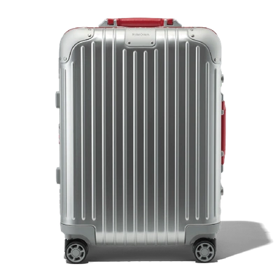 Shop Rimowa 55x40x23 In Silber Und Rot