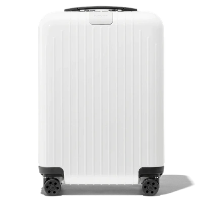 Shop Rimowa Essential Lite Cabin Carry-on Suitcase In White - Polycarbonate - 21,7x15,8x9,1