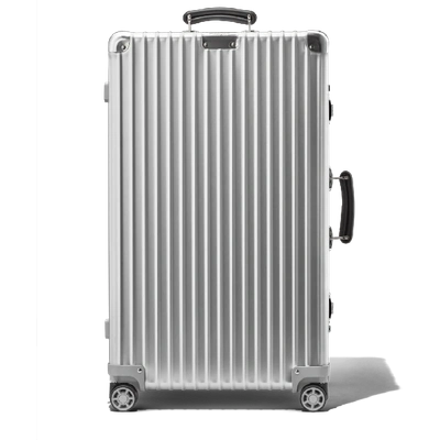 Shop Rimowa Classic Trunk Large Suitcase In Silver - Classic_aluminium - 29,5x14,2x18,5